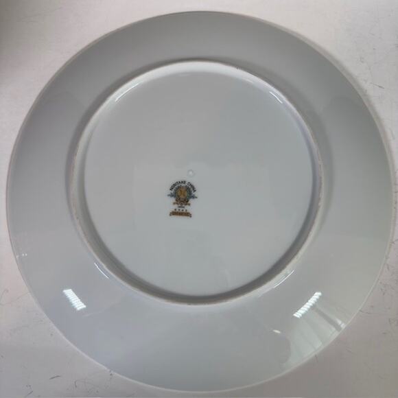 Noritake Edenrose 2 Dinner Plates Gray/Pink/White Roses VTG - Picture 7 of 14